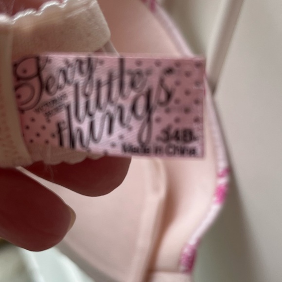 HOT! Victoria Secret SEXY LITTLE THINGS satin MERMAID ruffled bra 34B & PANTY - Picture 10 of 13